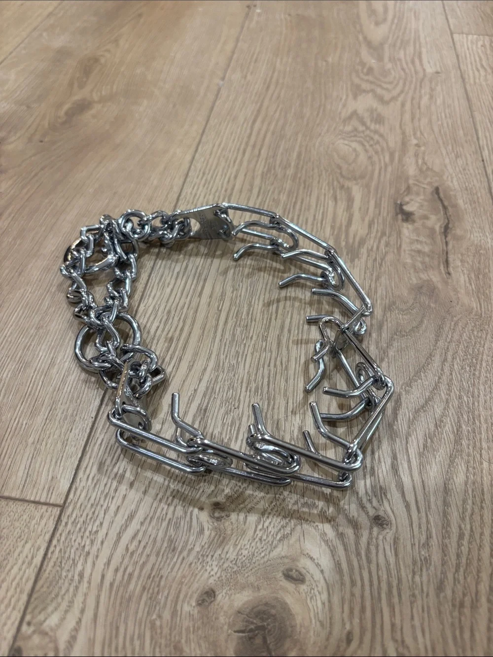 Metal Prong Training Collar - Silver